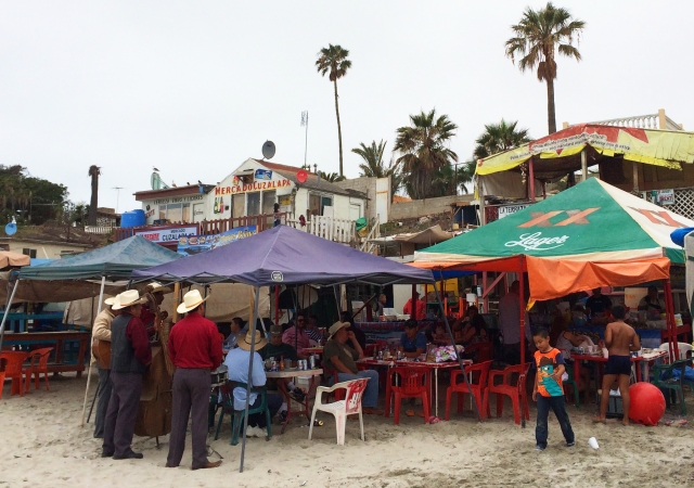 Popotla fishing village Rosarito Baja Mexico